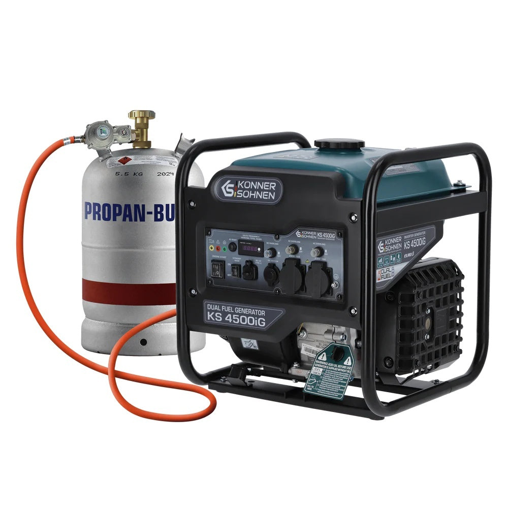 Generator de curent 4.5 kW inverter - HIBRID (GPL + benzina) - insonorizat - Konner & Sohnen - KS-4500iG