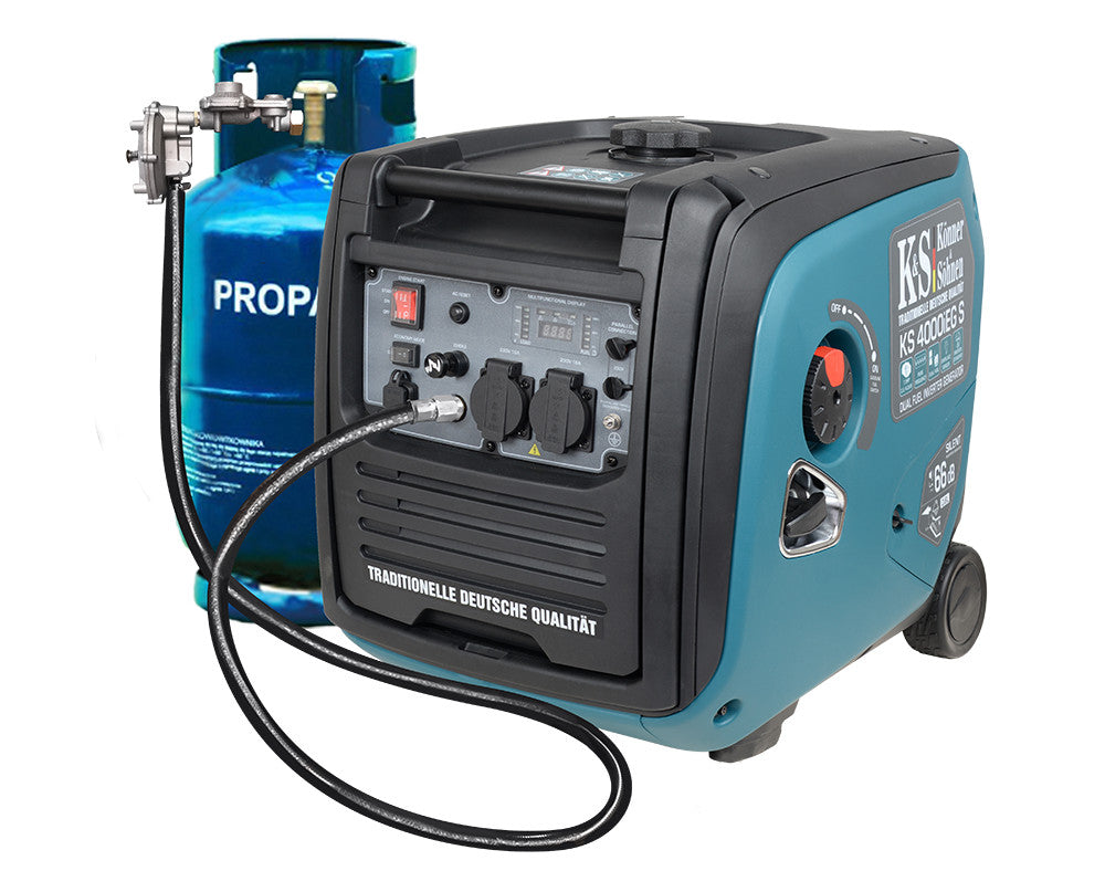 Generator de curent 4 kW inverter - HIBRID (GPL + benzina) - insonorizat - Konner & Sohnen - KS-4000iEG-S