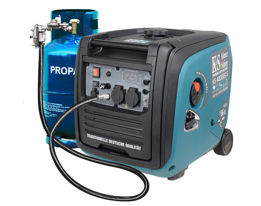 Generator de curent 4 kW inverter - HIBRID (GPL + benzina) - insonorizat - Konner & Sohnen - KS-4000iEG-S