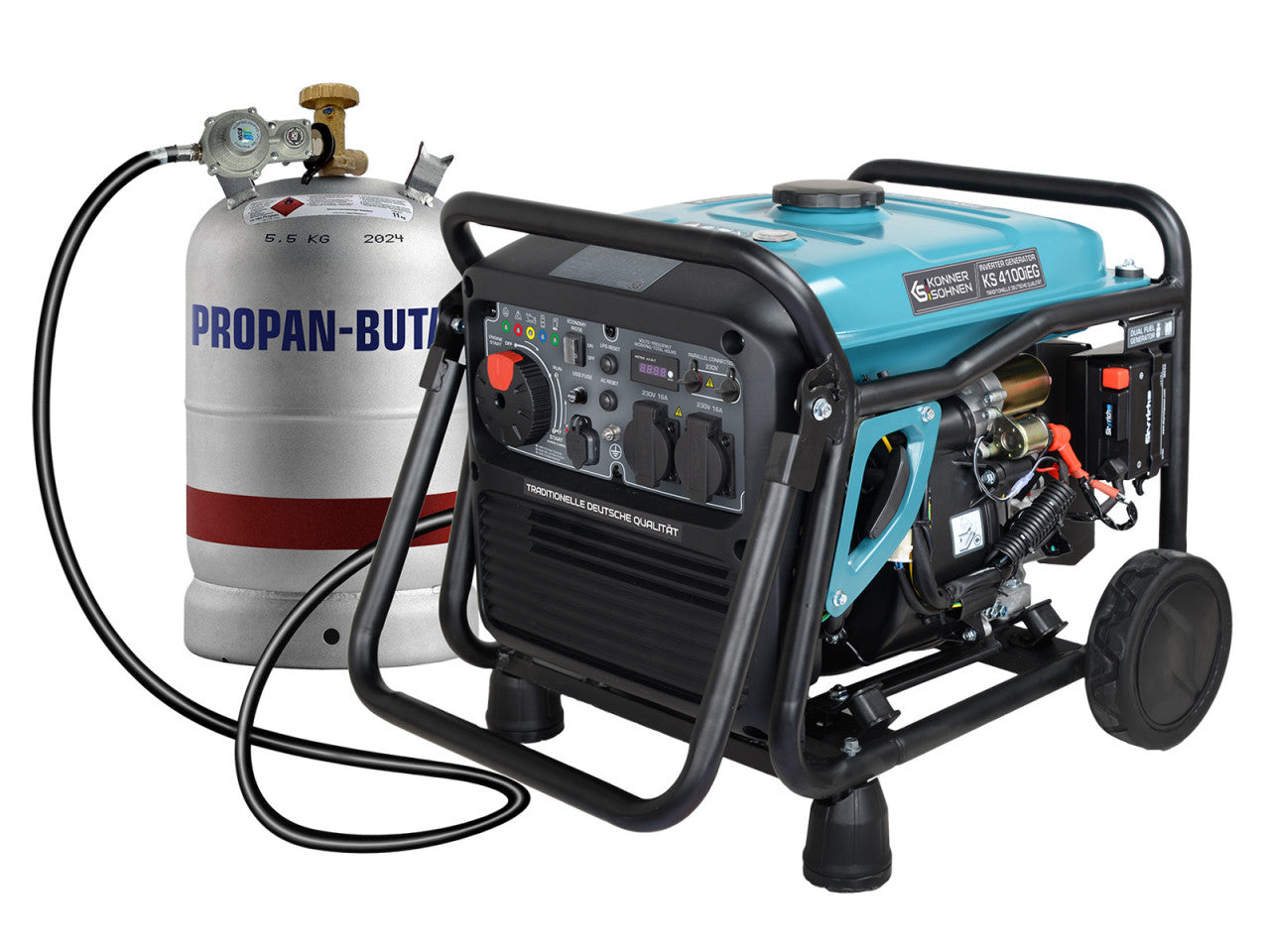 Generator de curent 4 kW inverter - HIBRID (GPL + Benzina) - Konner & Sohnen - KS-4100iEG