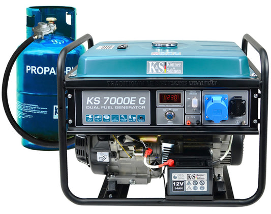 Generator de curent 5.5 kW HIBRID (GPL + Benzina) - Konner & Sohnen - KS-7000E-G