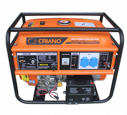 Generator de curent 5.5 kW SuperHIBRID (GPL + Gaz Natural + Benzina) cu posibilitate de Automatizare - CRIANO - CNO-NRG-7000-G-ATSr