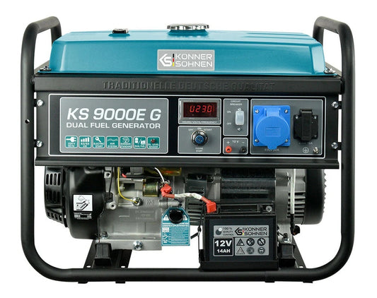 Generator de curent 6.5 kW HIBRID (GPL + Benzina) - Konner & Sohnen - KS-9000E-G