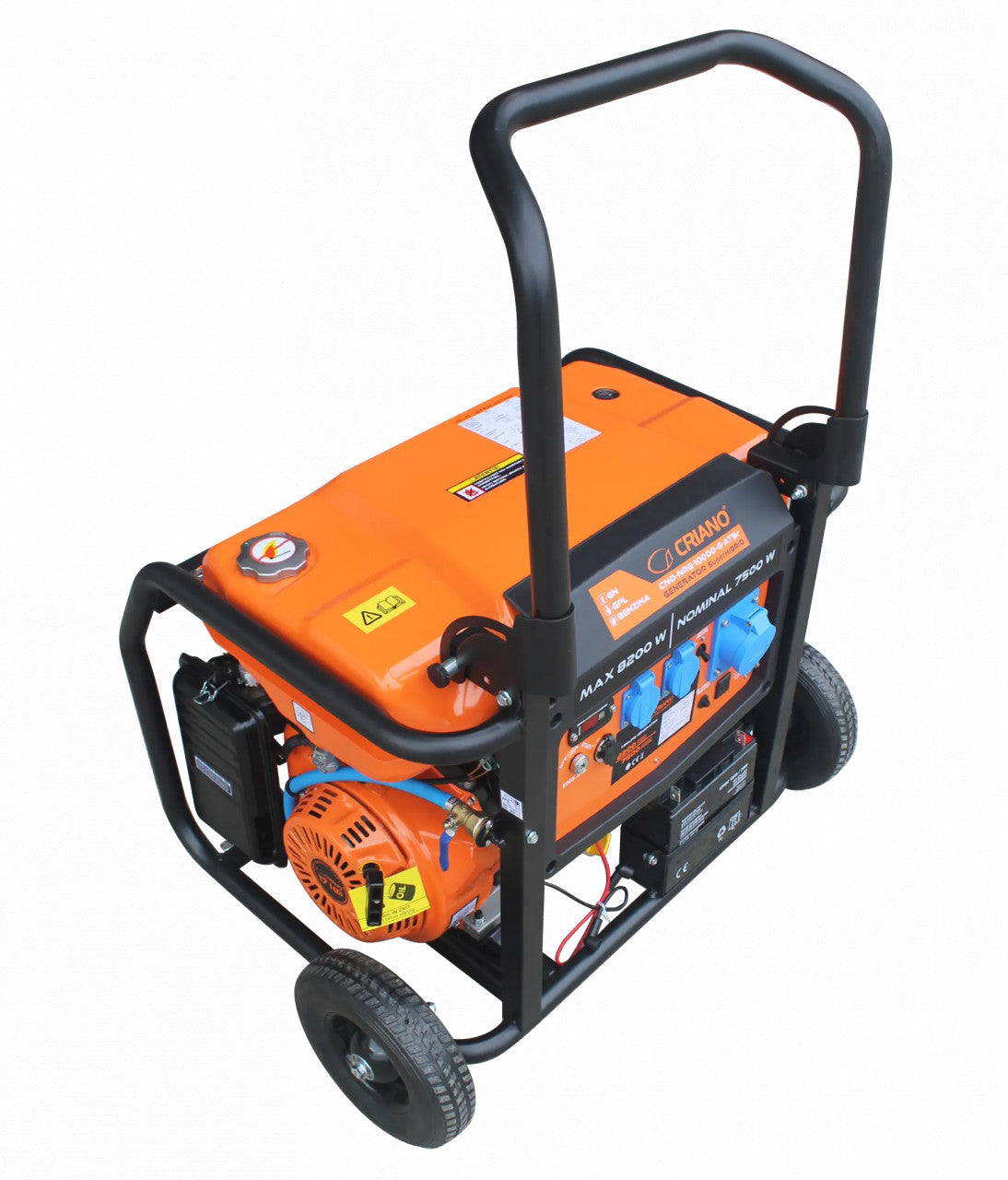 Generator de curent 8.2 kW SuperHIBRID (GPL + Gaz Natural + Benzina) cu posibilitate de Automatizare - CRIANO - CNO-NRG-10000-G-ATSr