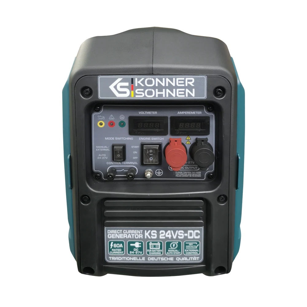Generator de curent continuu DC 24-27V, 1.4 kW, max. 50A - benzina/GPL - Konner & Sohnen - KS-24VGS-DC
