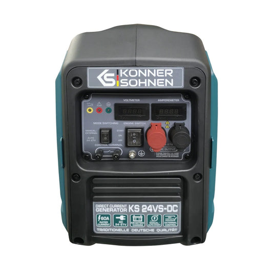 Generator de curent continuu DC 24-27V, 1.6 kW, max. 60A - benzina - Konner & Sohnen - KS-24VS-DC