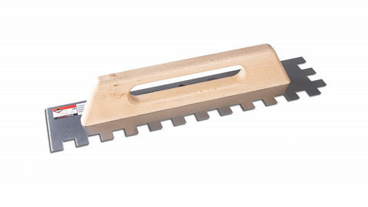 Gletiera dintata cu maner din lemn 48cm, 20mm - RUBI-75962