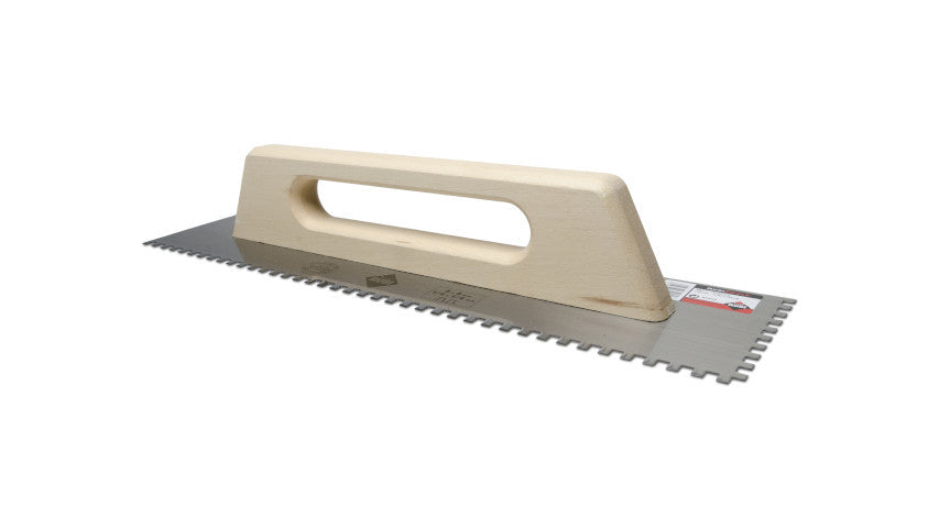 Gletiera dintata cu maner din lemn 48cm, 6mm - RUBI-65958