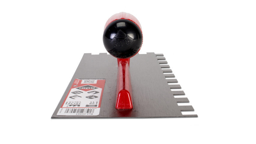 Gletiera dintata cu maner plastic 28cm, 12mm - RUBI-25907