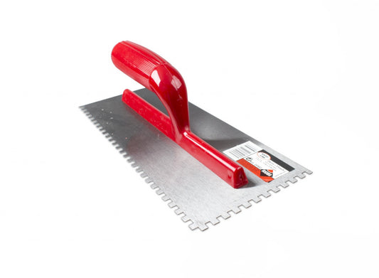 Gletiera dintata cu maner plastic 28cm, 4.5mm - RUBI-25902