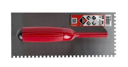 Gletiera dintata cu maner plastic 28cm, 6mm - RUBI-25903