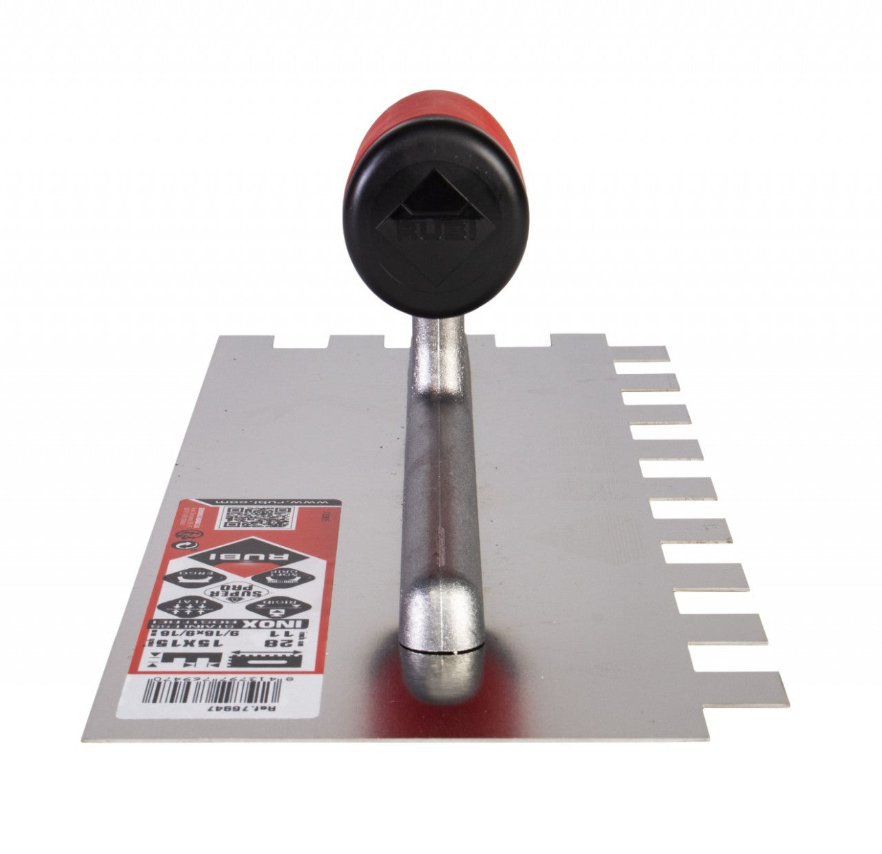 Gletiera dintata cu maner Rubiflex 28cm, 15mm - RUBI-76947