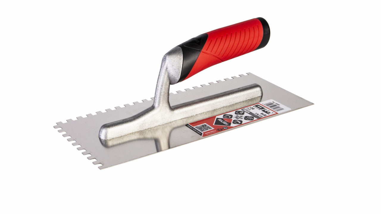 Gletiera dintata cu maner Rubiflex 28cm, 6mm - RUBI-74938