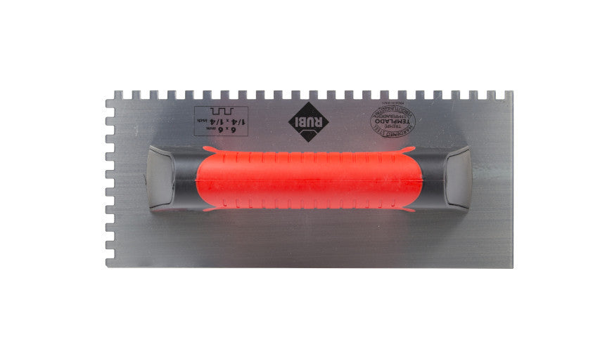 Gletiera dintata cu maner Rubiflex 28cm, 6mm - RUBI-75955