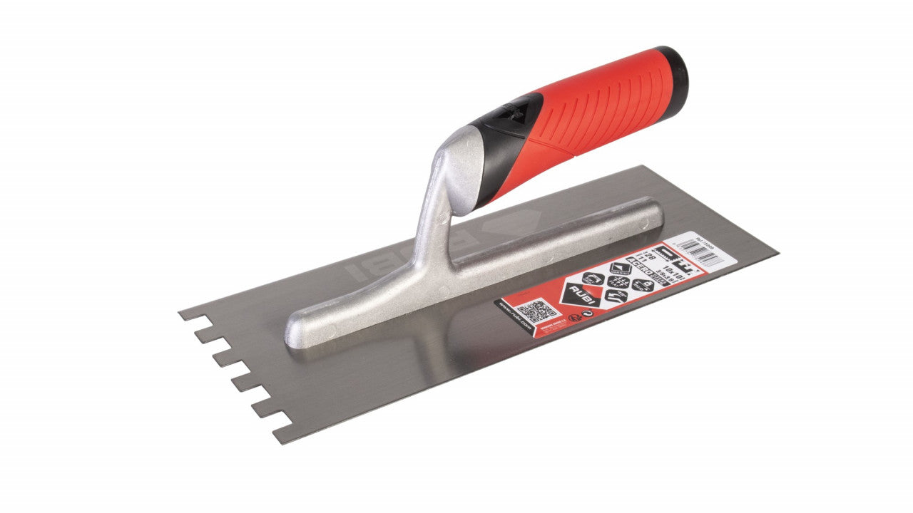 Gletiera dintata MRA 45° cu maner Rubiflex 28cm, 10mm - RUBI-75948