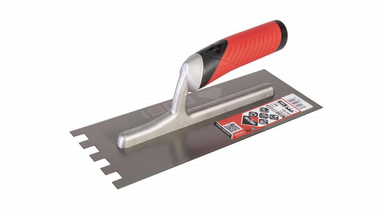 Gletiera dintata MRA 45° cu maner Rubiflex 28cm, 12mm - RUBI-75923