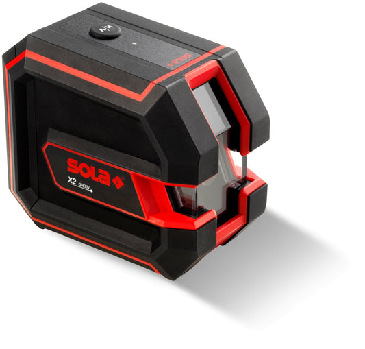 Laser verde, cu linii în cruce si punct, X2 GREEN Professional - distanta 30m, (adaptor si valiza incluse) - Sola-71014101