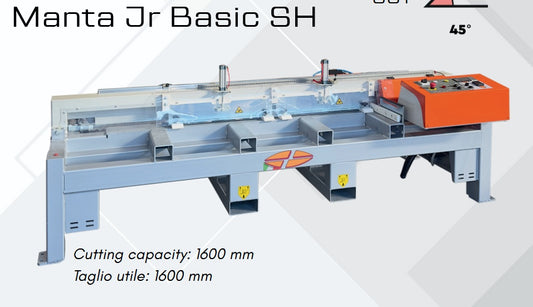 Masina de prelucrat marmura Manta JR Basic Short 45°, cap fix si invertor - lung. max. 160cm, 5.5 kW, 400V - Mondial-150822