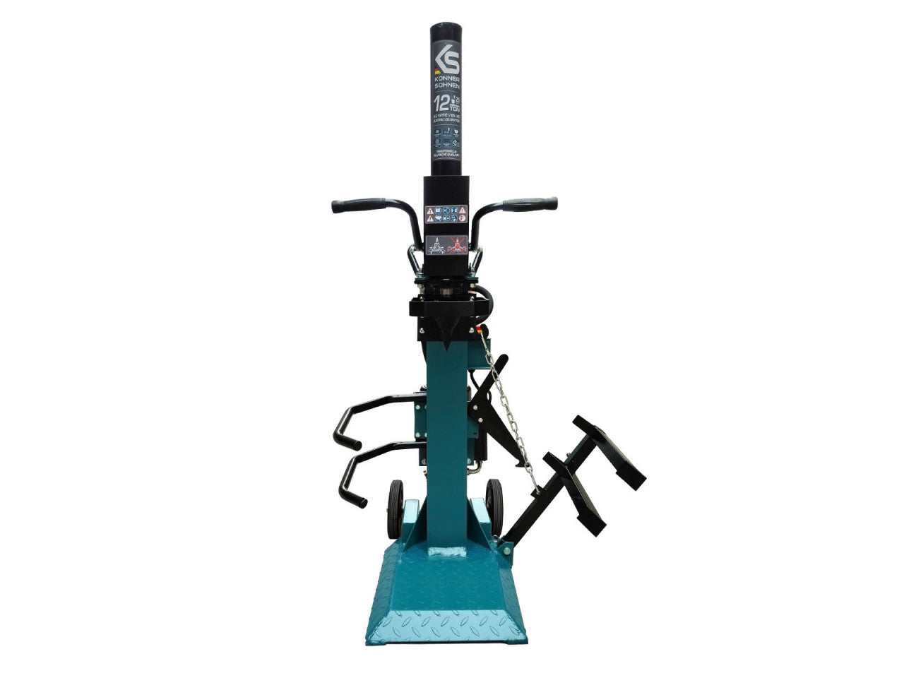 Masina electrica pt. despicat busteni pe verticala - 12 tone, lung. 65cm, Ø 40cm - Konner & Sohnen - KS 12THE V 65/40