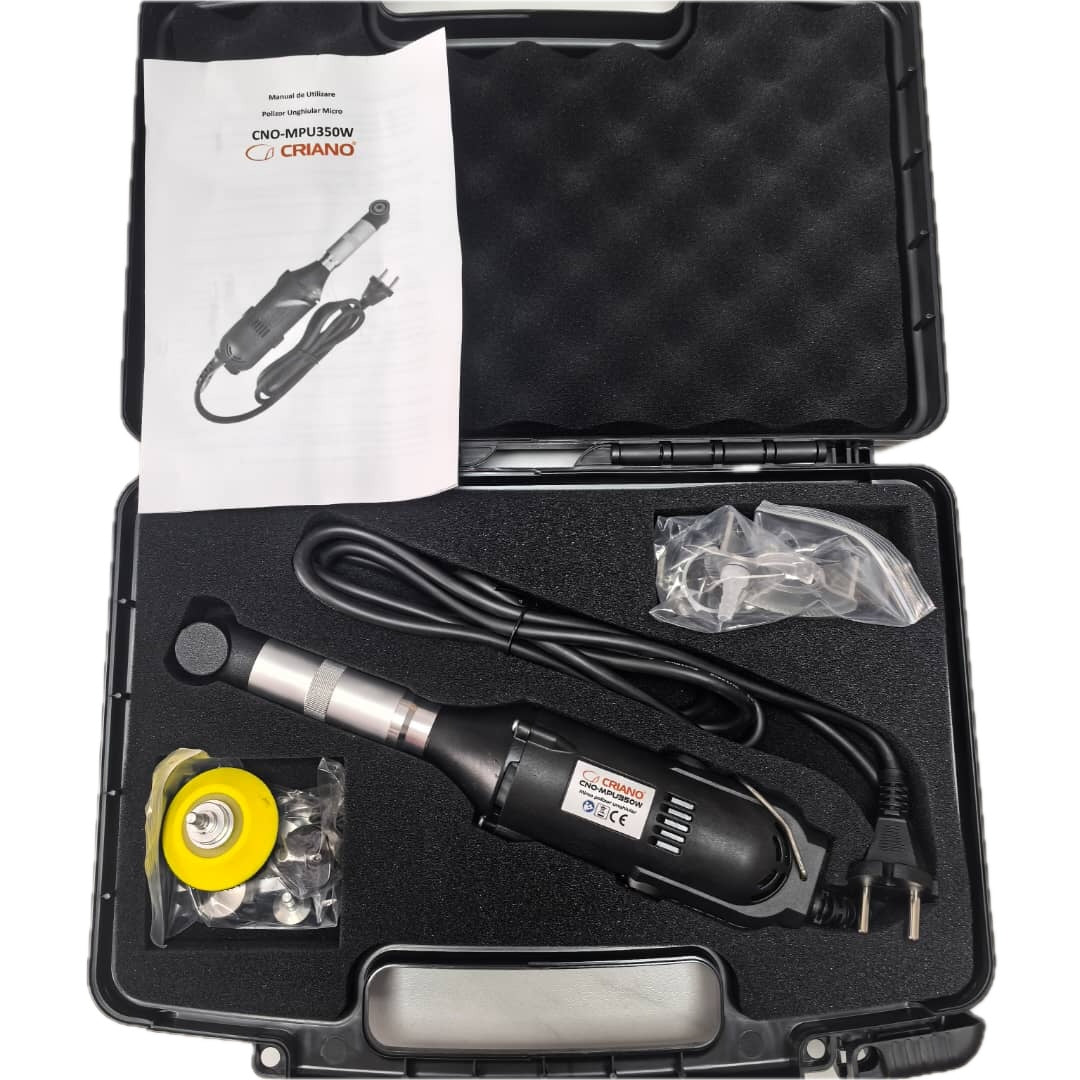 Micro / Mini Polizor unghiular CRIANO MPU350W, 25-75mm, turatie reglabila 3000-15000 RPM - CNO-MPU350W