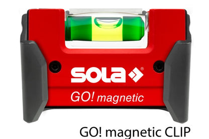 Nivela cu bula (boloboc) GO! magnetic, cu clips curea - Sola-01621201
