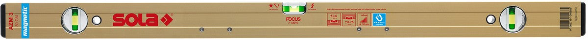 Nivelă cu bula (Boloboc magnetic) cu profil tubular, 80cm AZM 3 80 - Sola-01823101