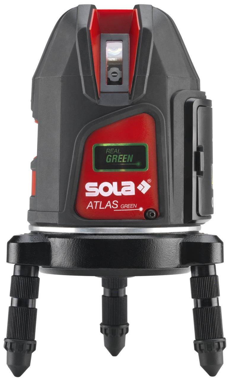 Nivela Laser Verde ATLAS GREEN multilinie si punct - 360°, 25m, Li-Ion - SOLA-71015701