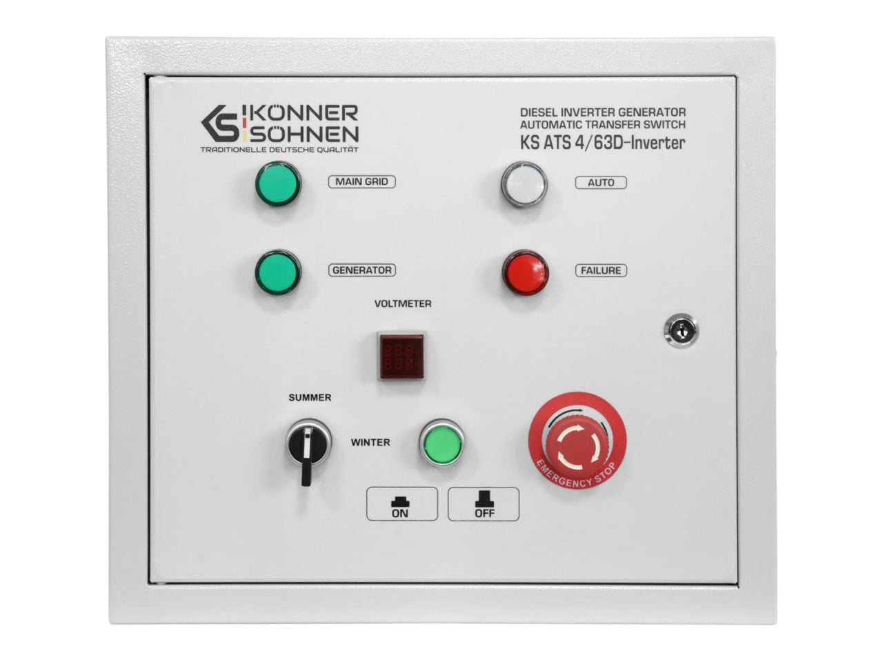 Panou de automatizare pt. Generatoarele Inverter DIESEL Konner & Sohnen (conector 8pini) - KS-ATS-4/63D-Inverter