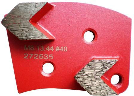 Placa cu segmenti diamantati pt. slefuire pardoseli - segment mediu (rosu) - # 40 - prindere M8 - DXDH.8508.13.44-R