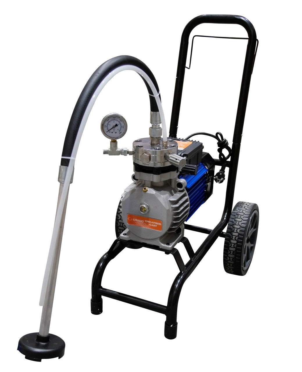 Pompa de vopsit si zugravit AIRLESS Diafragma Profesională cu Carucior - Complet Echipata - 1/4", 1.8kW, 5L/min - CNO-APSD5-CART