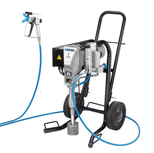 Pompa de vopsit / zugravit AIRLESS Industriala cu Carucior - Complet Echipata - 4L/min - Larius Zeus