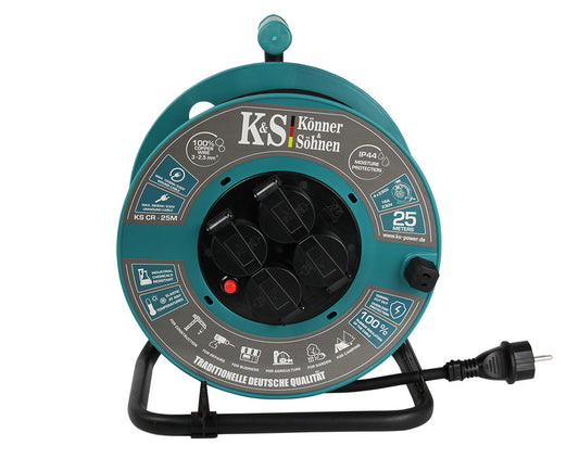 Prelungitor cu tambur / Rola 25m Cablu - KS-CR-25M