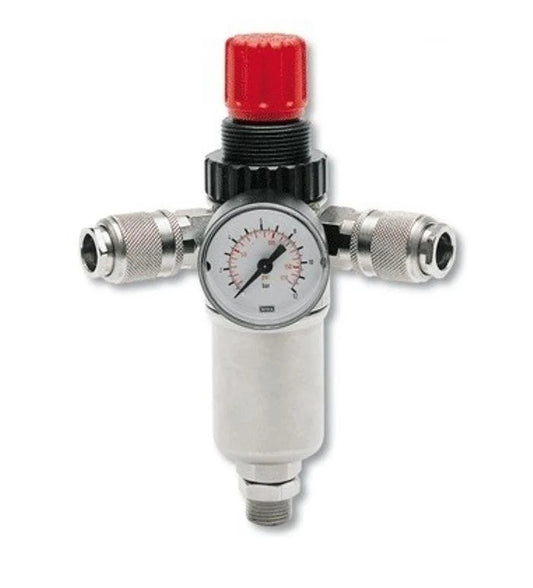 Regulator de presiune 3/8" cu 2 iesiri rapide, filtru si manometru - ABAC-8973005916