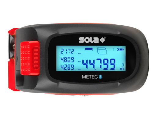 Ruleta digitala 5m cu telemetru laser 20m, Bluetooth, SOLA METEC - Sola-71510201