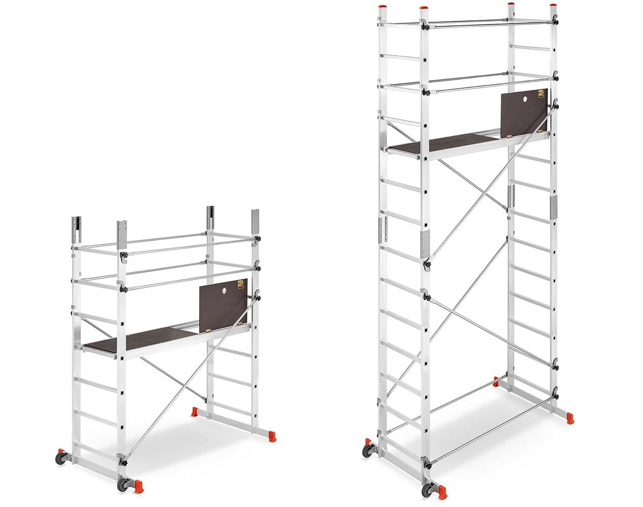 Schela aluminiu mobila 2x2(m), inaltime de lucru 4,7m, platforma 1,6x0,45(m), max. 150kg - CNO-SME-ADDY5M