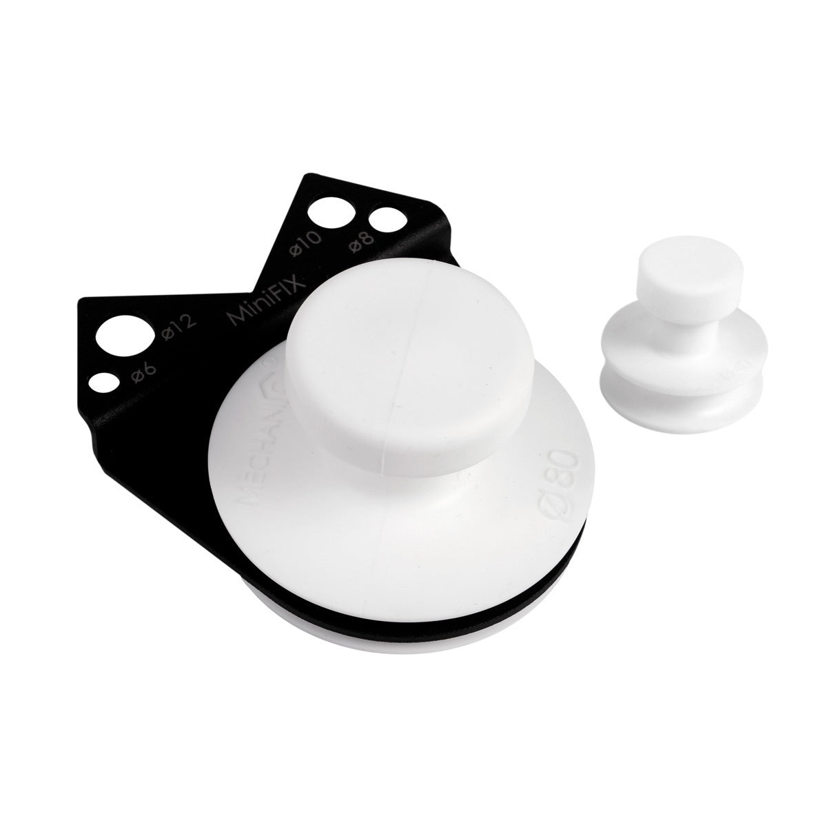 Set 2 mini ventuze ⌀40mm si ⌀80mm cu suport de găurire MiniFix - Distar-89568442174