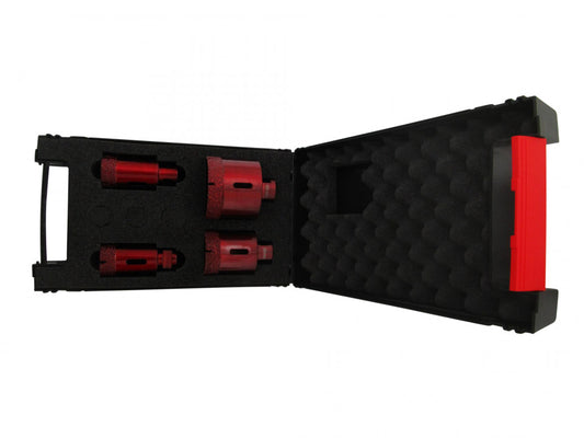 Set 4 carote diamantate pt. gresie portelanata & piatra - diam. 35, 40, 50, 68mm Premium - DXDH.80408.S35-68