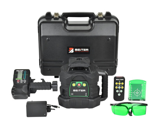 SET Nivela Laser Verde Rotativa GR3603 cu Receptor, Acumulator si Telecomanda - Beiter-GR3603