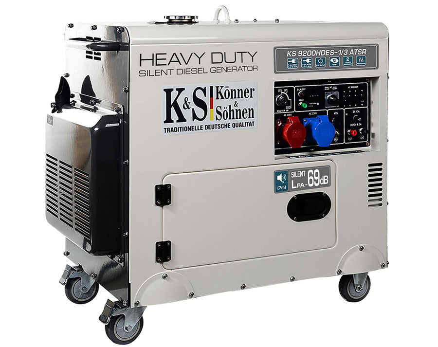 SH - RESIGILAT - Generator de curent 7.5 kW diesel - Heavy Duty - insonorizat - Konner & Sohnen - KS-9200DE-1/3-HD-ATSR- Silent