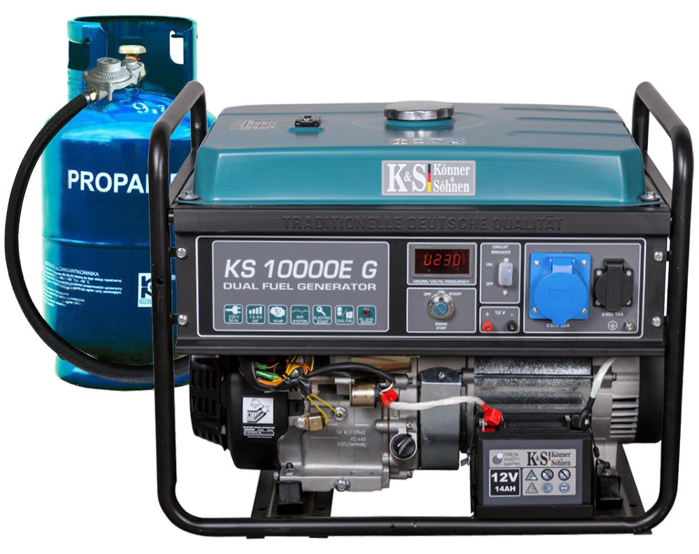 SH - RESIGILAT - Generator de curent 8 kW HIBRID (GPL + Benzina) - Konner & Sohnen - KS-10000E-G