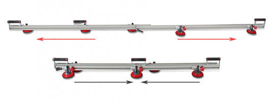 Sistem de transport cu ventuze pt. placi de dimensiuni mari, 320cm, 60kg, Slim Easy Trans - RUBI-18910