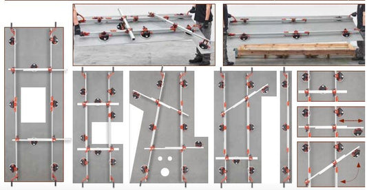 Sistem de transport pt. placi de dimensiuni mari, Easy-move MK IV - 6 ventuze RV175, 320cm - Raimondi-432EM04CA
