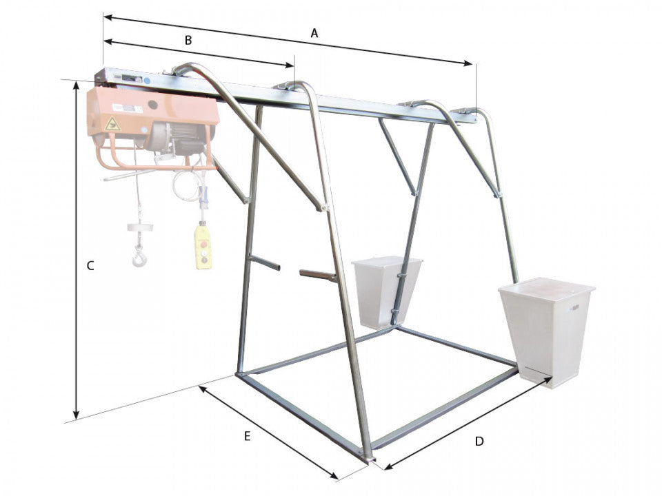 Stand metalic cu sina suport pt. Electropalane pana la 1000kg IORI-CAV1000