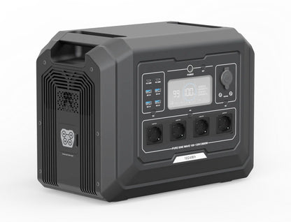Statie acumulator portabil cu incarcare rapida - FastCharge, LiFePO4 - Generator Solar Power Station - 2000W, 1024Wh - CNO-PS1