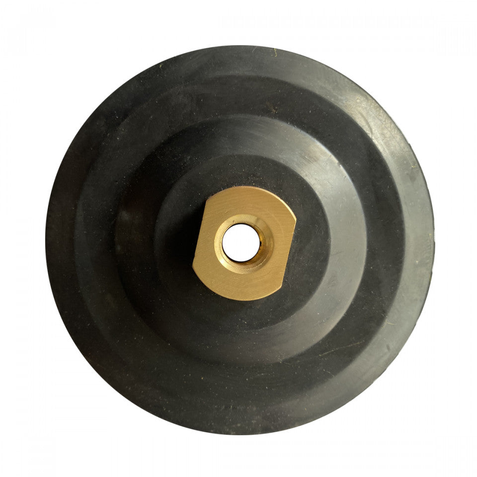 Suport flexibil cu velcro pt. dischete / paduri diamantate si accesorii cu scai Ø100mm - prindere M14 - DXDY.PADSUP.RUB.100
