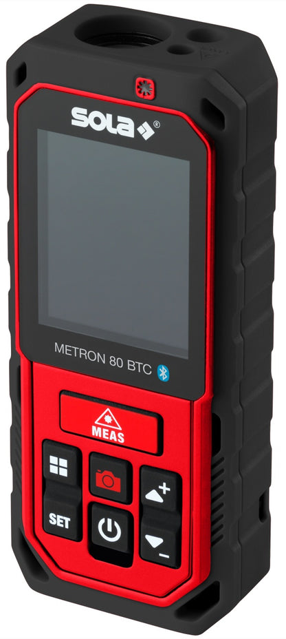 Telemetru cu laser roșu & Bluetooth/Camera - 80m, METRON 80 BTC - Sola-71029101
