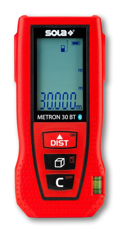 Telemetru cu laser roșu si bluetooth - 30m, METRON 30 BT - Sola-71025101