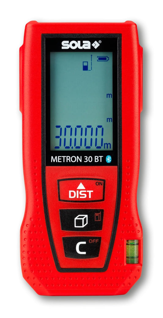 Telemetru cu laser roșu si bluetooth - 30m, METRON 30 BT - Sola-71025101