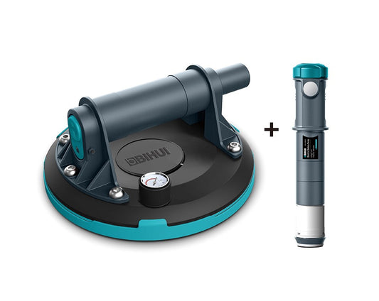 Ventuza Heavy Duty cu vacuum pt. placi texturate - Ø200mm, 140kg - BIHUI-SCBS8