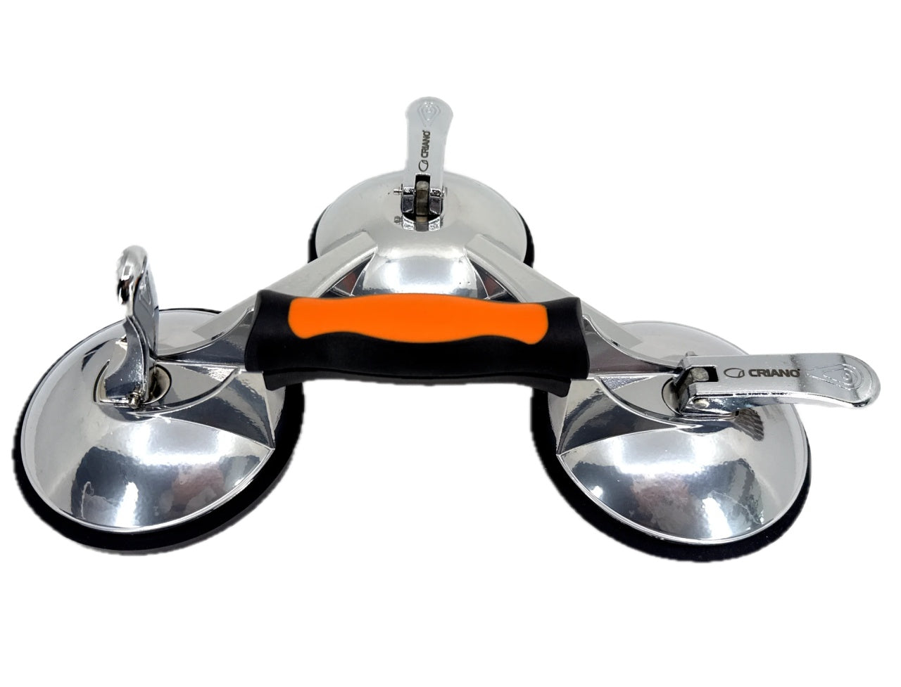 Ventuza tripla pt. gresie, sticla, faianta profesionala cu corp din Aluminiu Ø123mm, 160kg - CNO-ALUV3